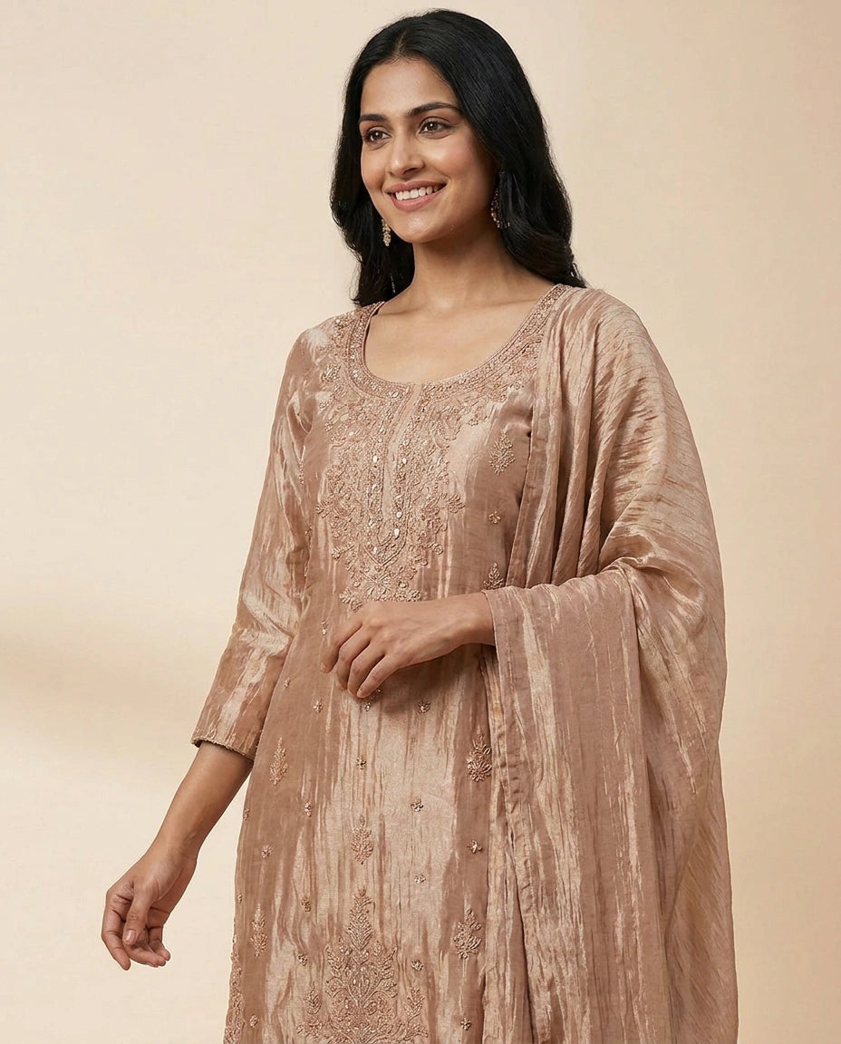 Tissue Co-ord Set Suit - Rangoli India