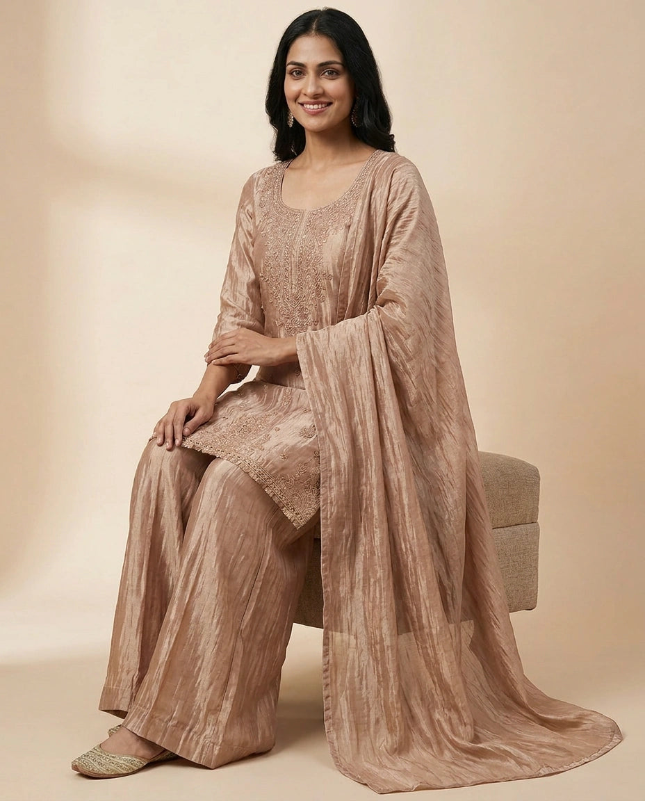 Tissue Co-ord Set Suit - Rangoli India