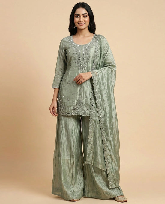 Tissue Co-ord Set Suit - Rangoli India