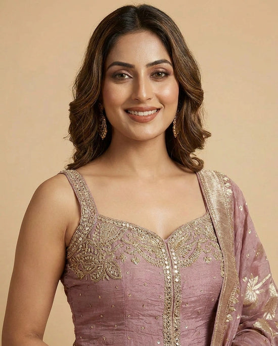 Crush Tissue Peplum Lehenga for Women - Wedding Wear