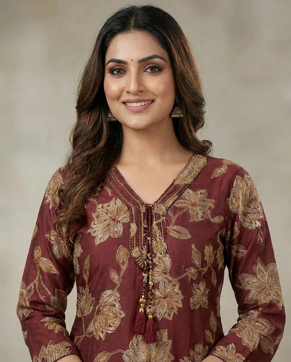 Straight Suit in Soft Cotton for Women - Daily Wear