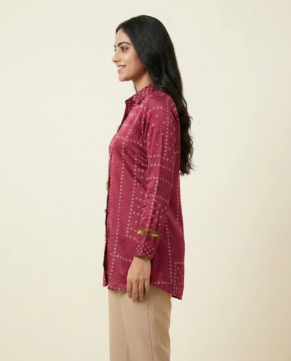 Printed Chinon Kurti Short - Rangoli India