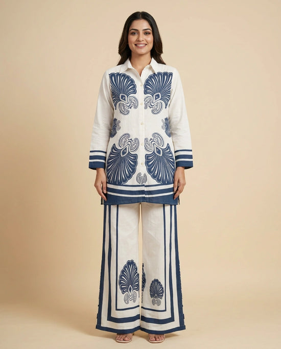Cotton Co-ord Set with Geometric Border - Rangoli India