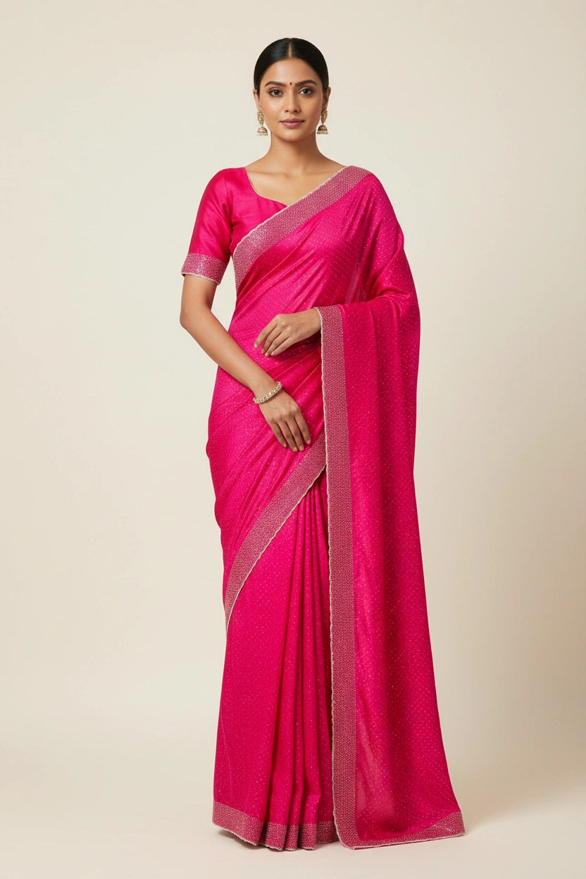 Handcrafted Tissue Embroidery Saree - Rangoli Sarees