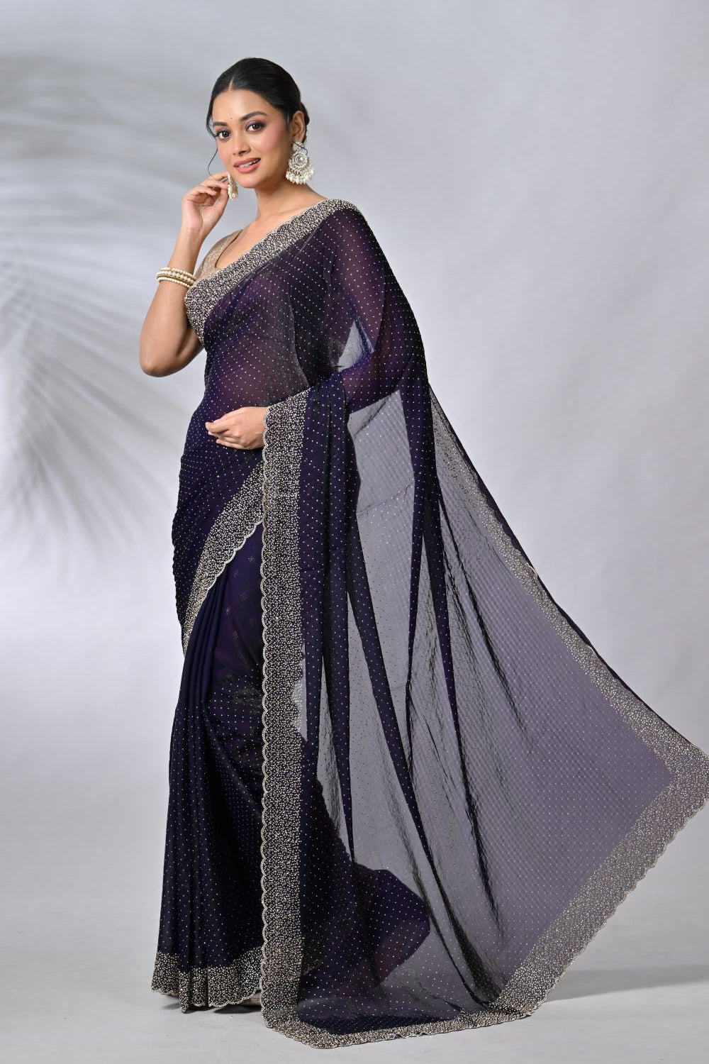 Purple Tissue Sarees