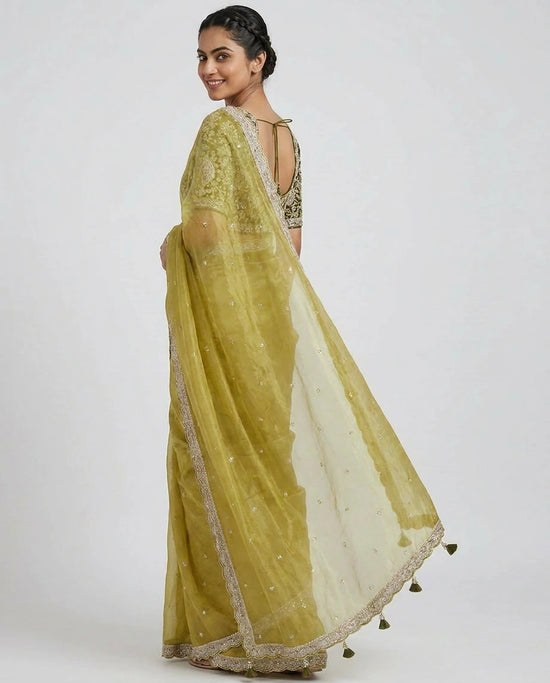 Tissue Designer Saree - Rangoli India