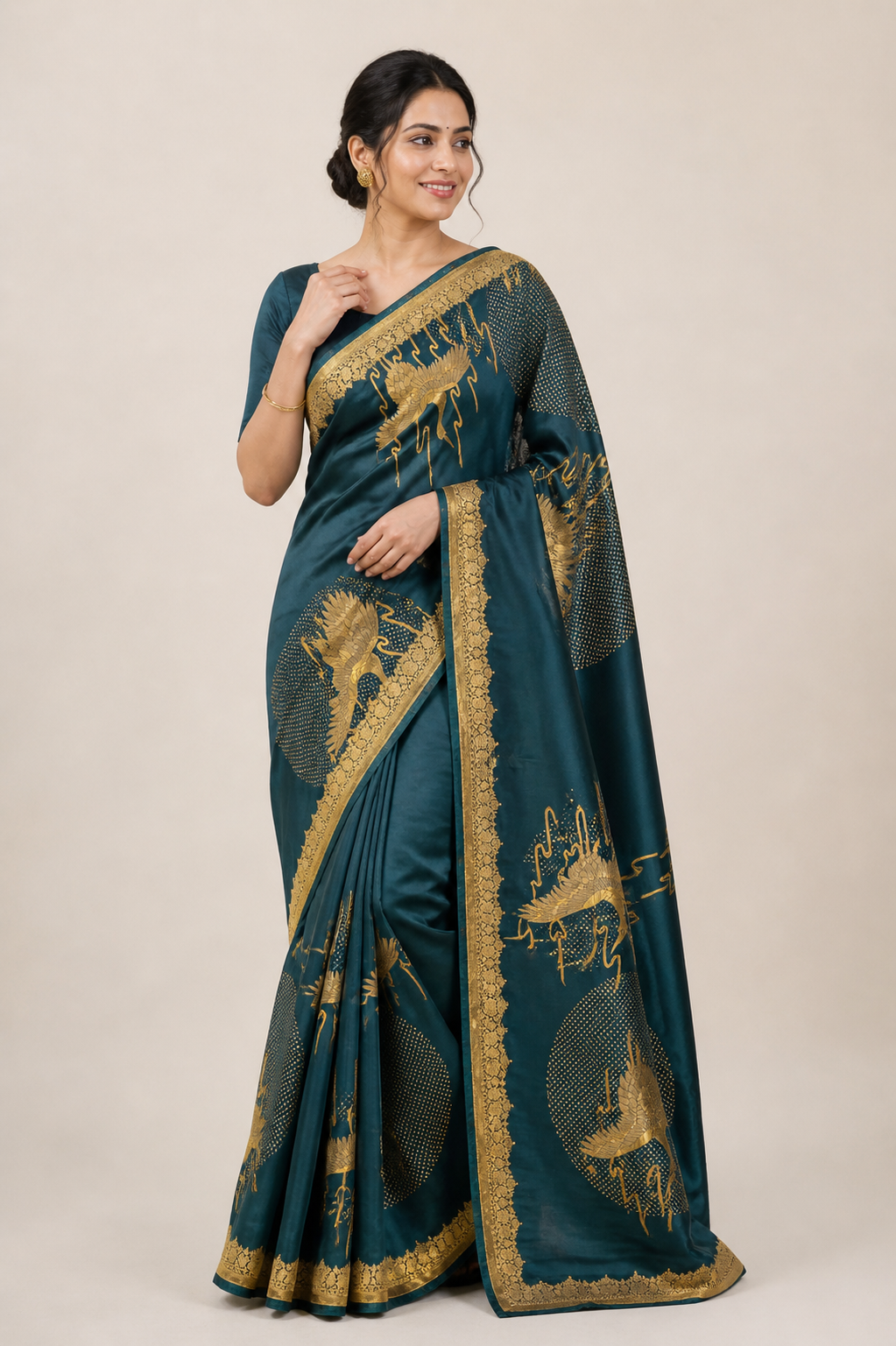 Banarasi Mashru Silk Saree with Intricate Zari Work