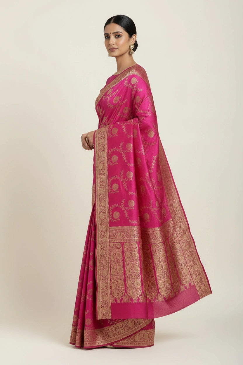 Heritage Zari Mashru Silk Banarasi Saree - silk Indian ethnic wear by Rangoli
