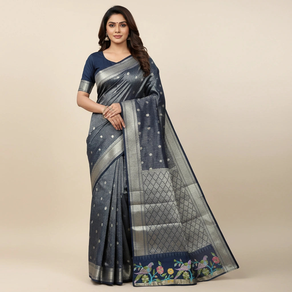 Banarasi Tissue Silk Saree with Intricate Weave