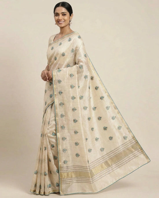 Tussar Silk Designer Saree - Rangoli India