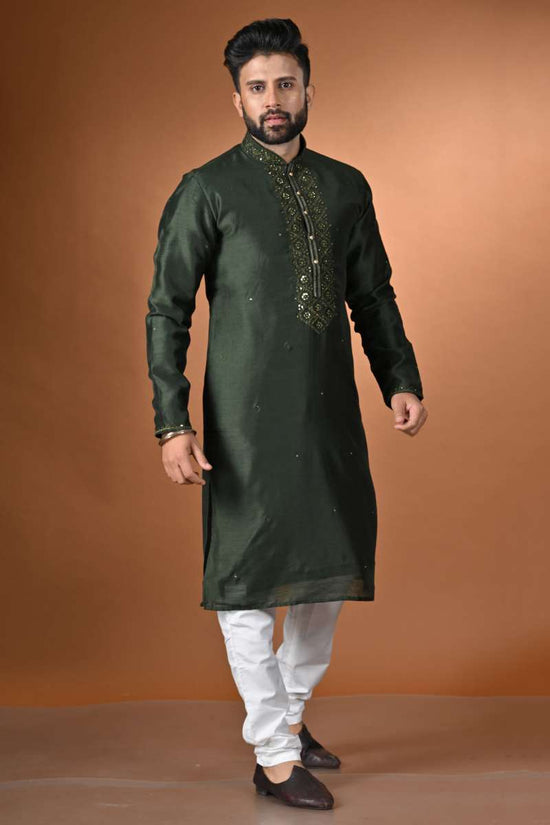 Bottle Green Kurta Set
