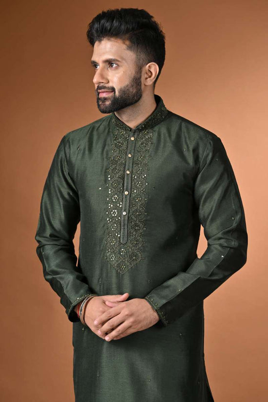 Bottle Green Kurta Set