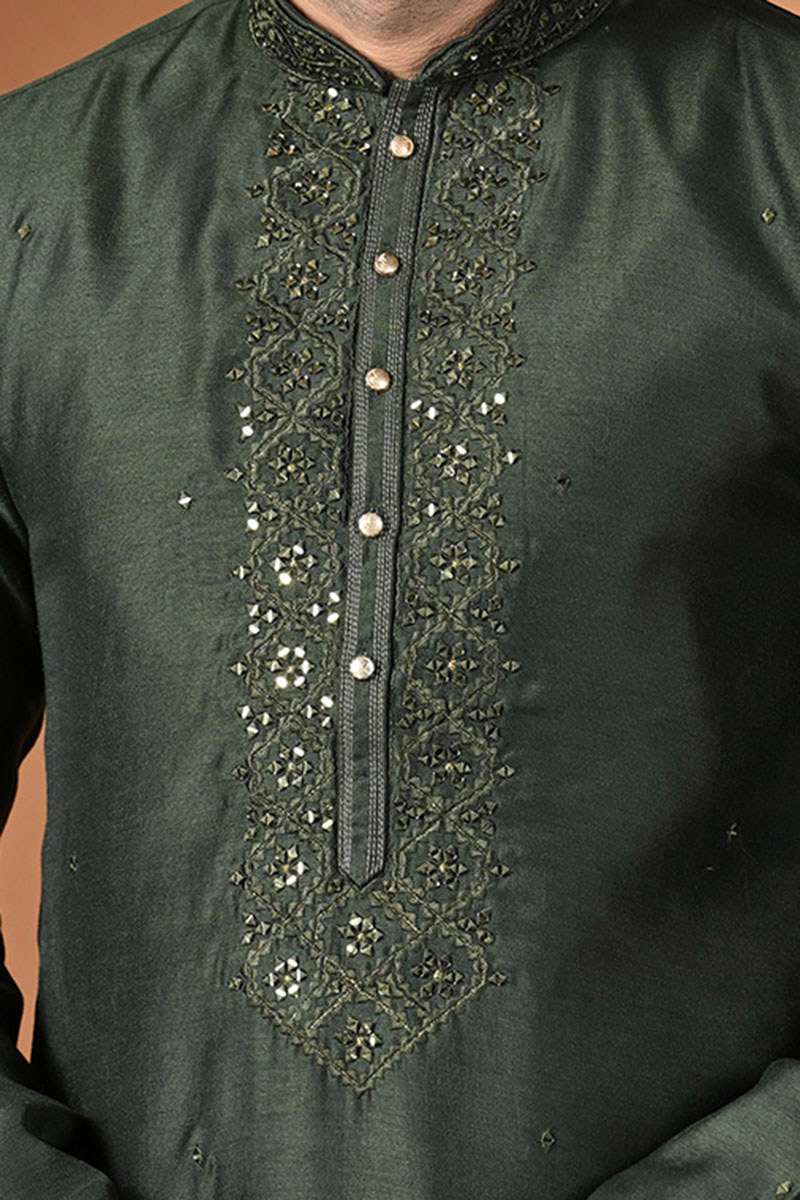 Bottle Green Kurta Set