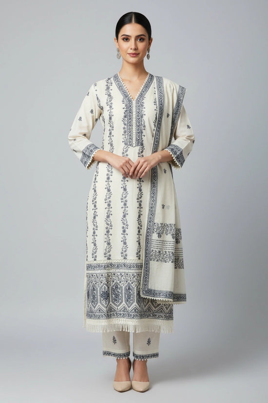 Refined Cotton Straight Suit - Rangoli Sarees