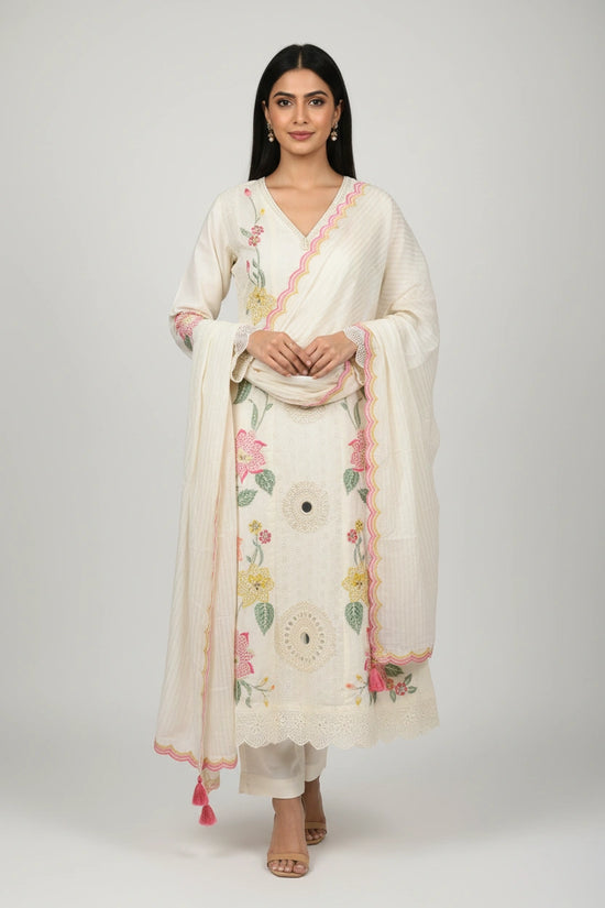 Flattering Cotton A-Line Suit - Rangoli Sarees