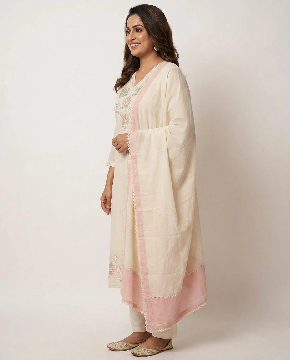 Straight Suit for Daily Wear With Embroidered - Rangoli India