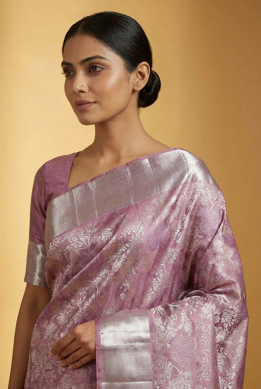 Katan Silk Kanchipuram Saree with Woven Border