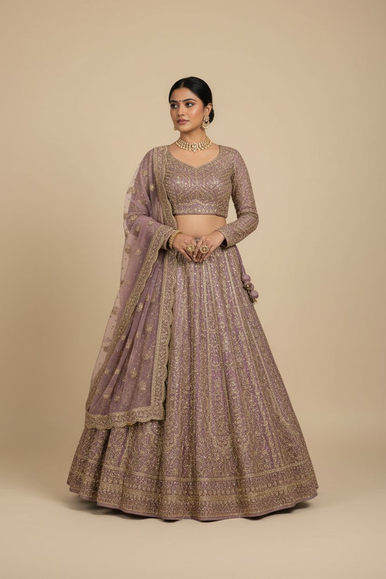 Artisan Embroidered Net Lehenga Choli Set - Peacock Blue | Rangoli