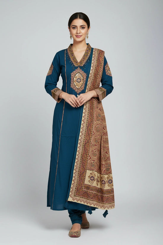 Flattering Cotton A-Line Suit - Rangoli Sarees