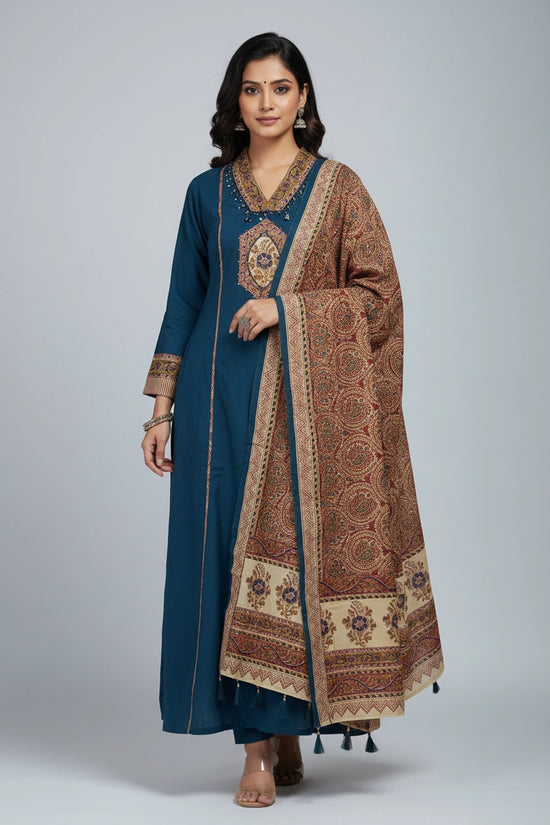 Flattering Cotton A-Line Suit - Rangoli Sarees