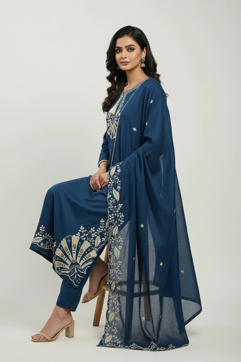 Refined Cotton Straight Suit - Rangoli Sarees
