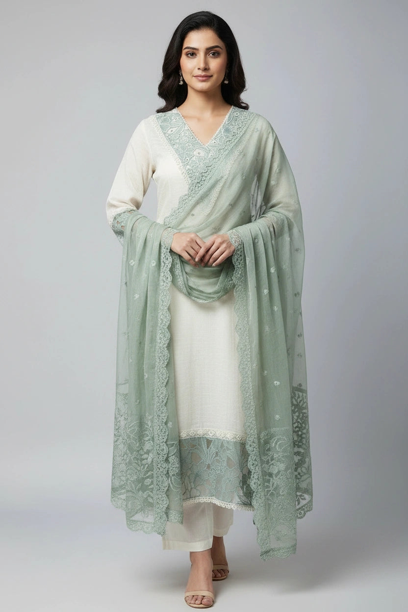 Refined Cotton Straight Suit - Rangoli Sarees