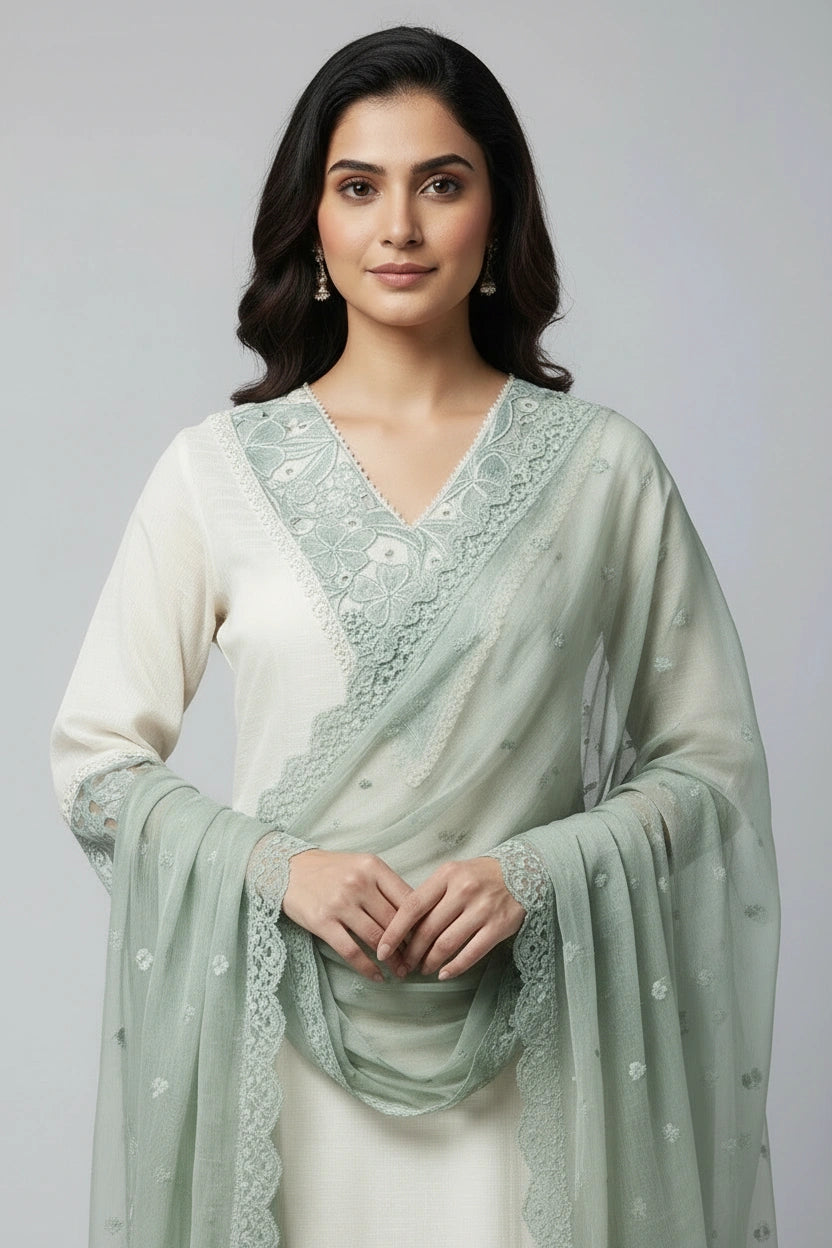 Refined Cotton Straight Suit - Rangoli Sarees