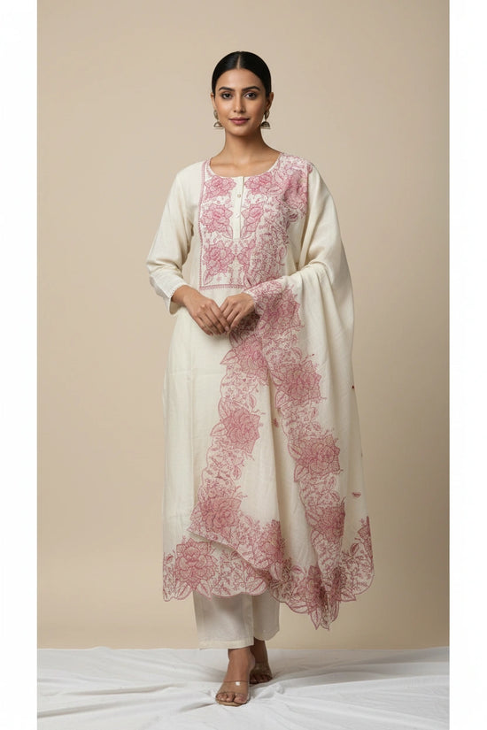 Refined Muslin Straight Suit - Rangoli Sarees