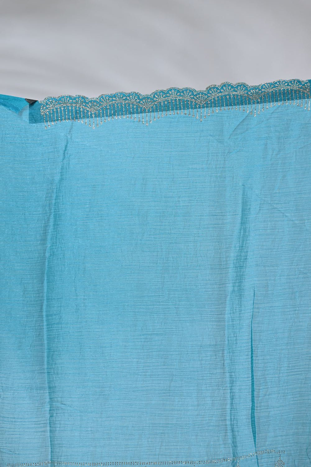 Firozi Blue Designer Chiffon Sarees
