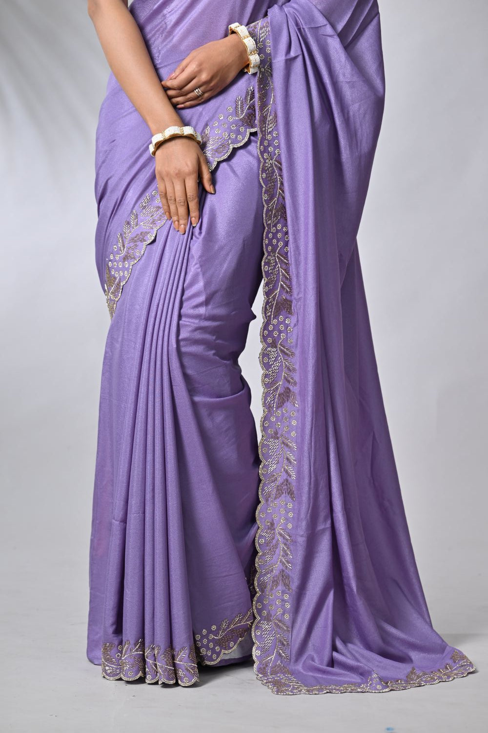 Mauve Foil Georgette Sarees