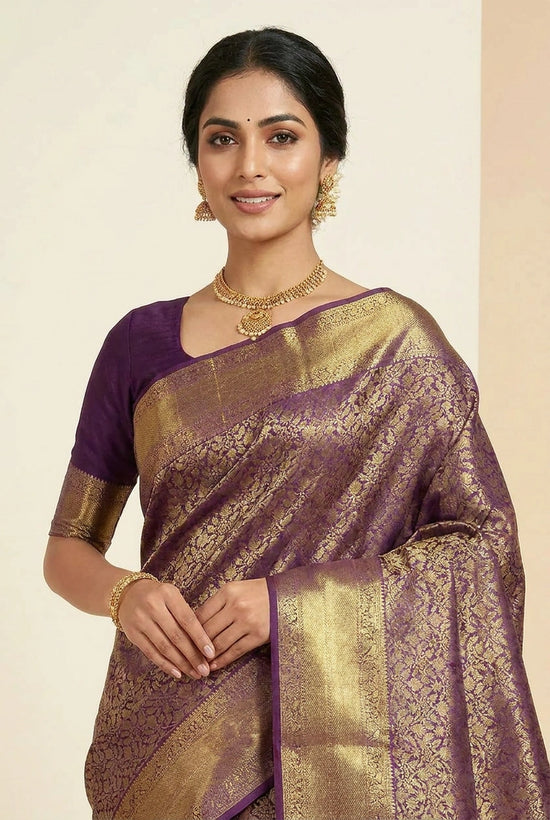Silk Katan Kanchipuram Saree with Rich Zari Border