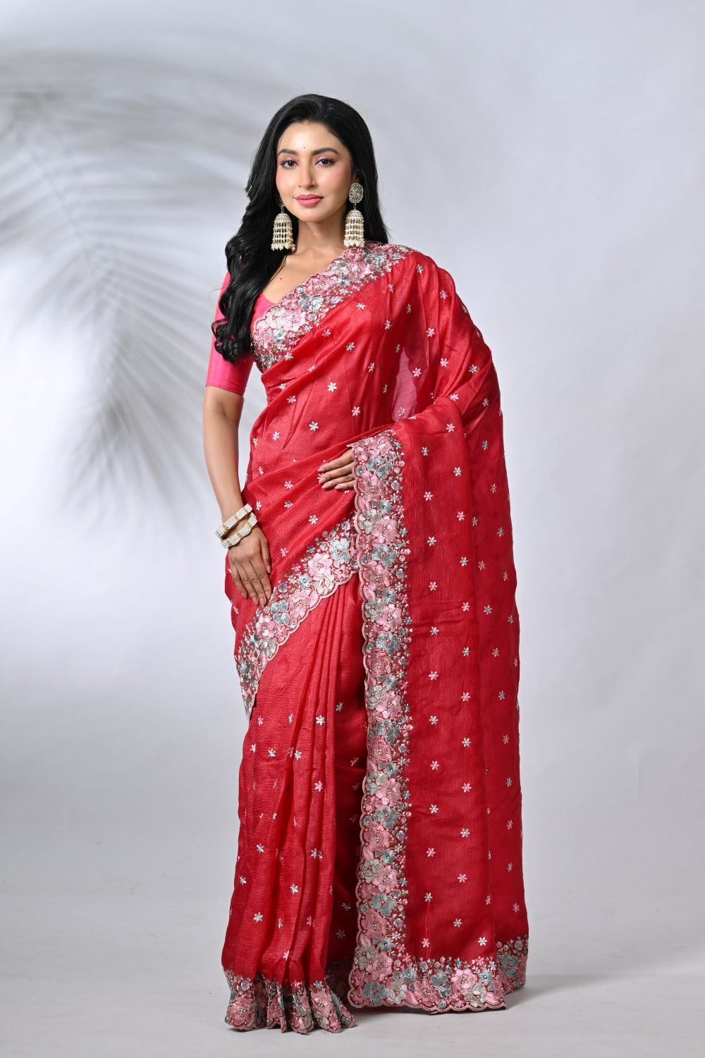 Red  Crush Silk Sarees