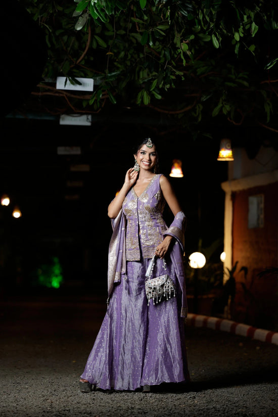 Tissue Long Choli Co-ord Set