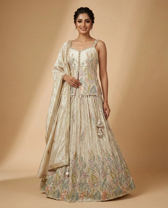 Everyday Tissue Peplum Lehenga for Women - Wedding Wear