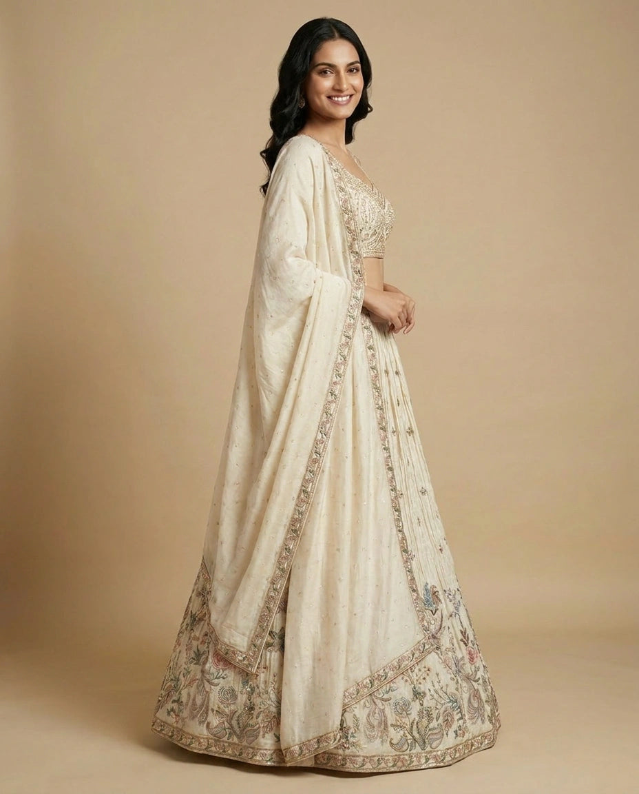 Tissue Croptop Lehenga - Rangoli India
