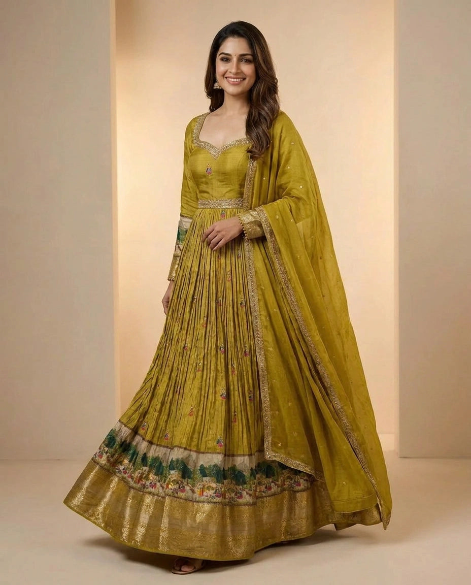 Dola Silk Anarkali Suit - Rangoli India