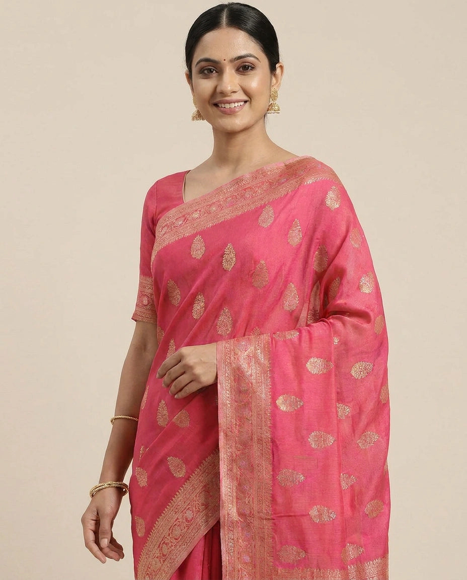 Crepe Khaddi Banarasi Saree - Rangoli India
