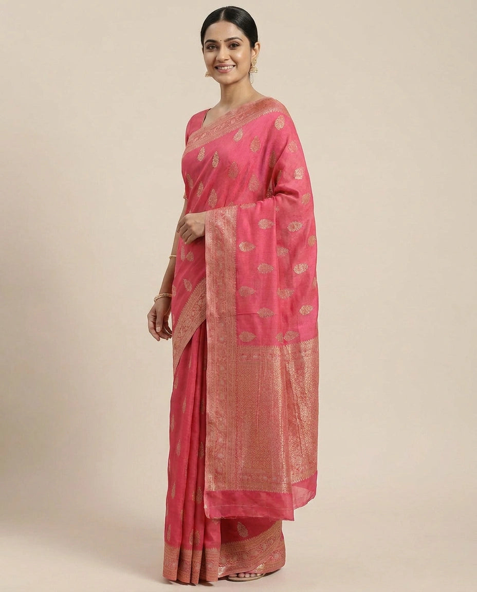 Crepe Khaddi Banarasi Saree - Rangoli India