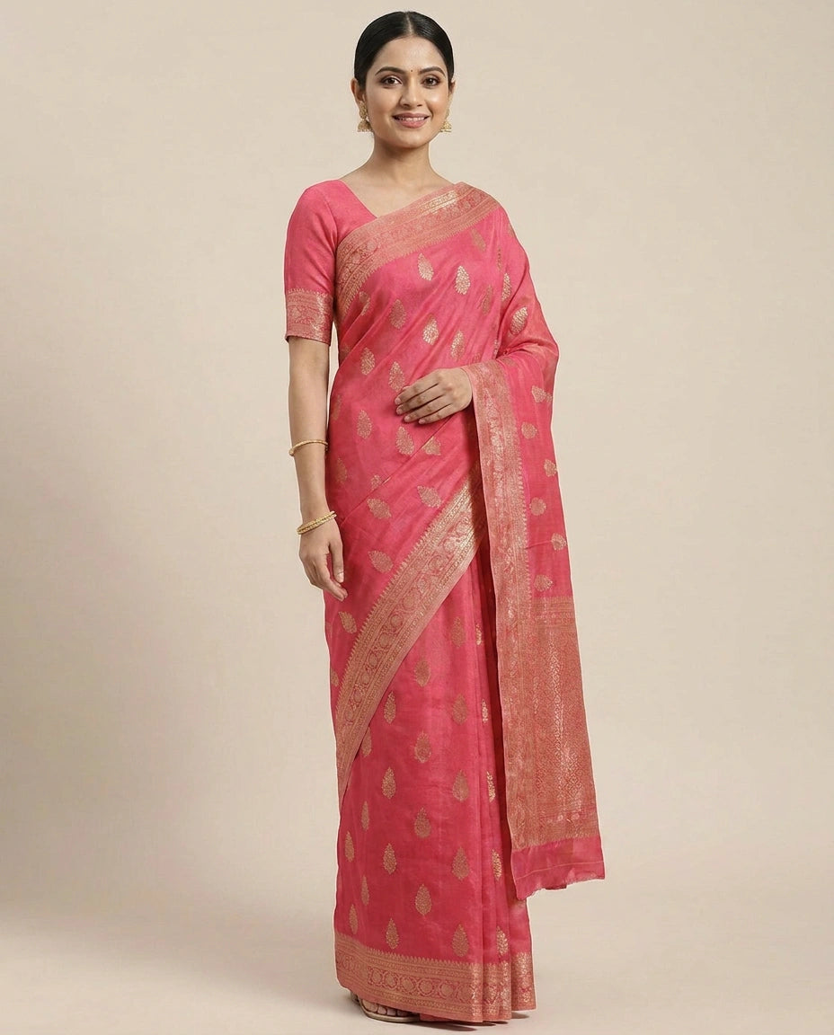 Crepe Khaddi Banarasi Saree - Rangoli India