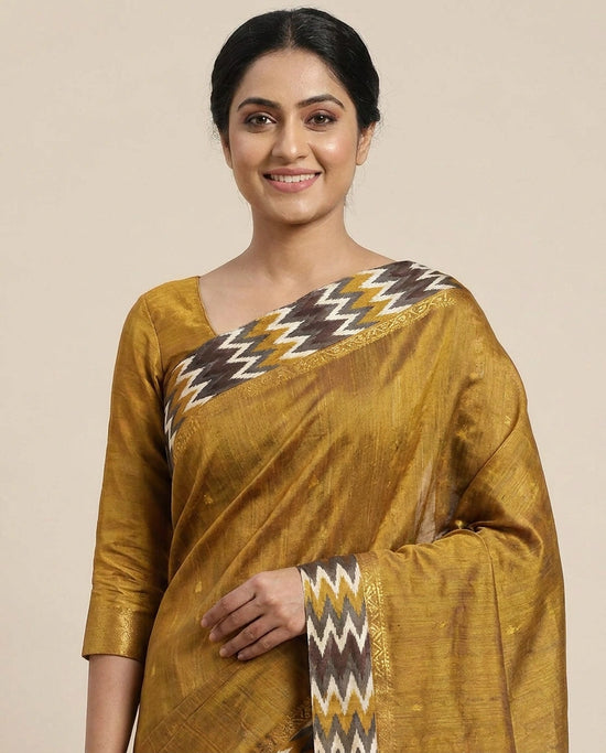 Tussar Silk Printed Saree - Rangoli India