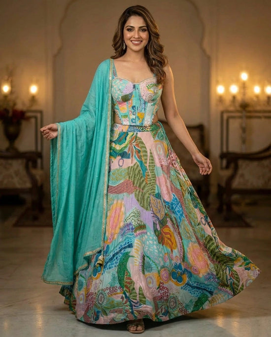 Crepe Silk Lehenga Corset - Rangoli India