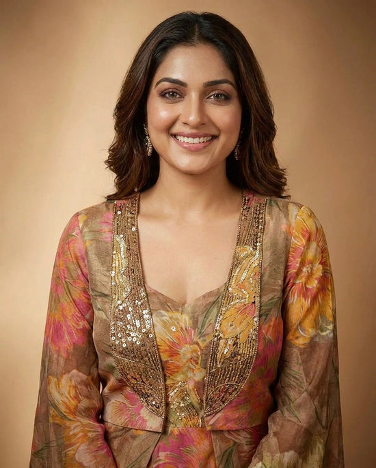 Tissue Anarkali Suit - Rangoli India