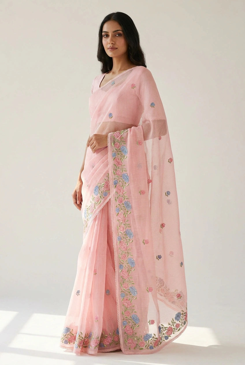 Cotton Tant Saree with Bengali Stripe for Festive Days