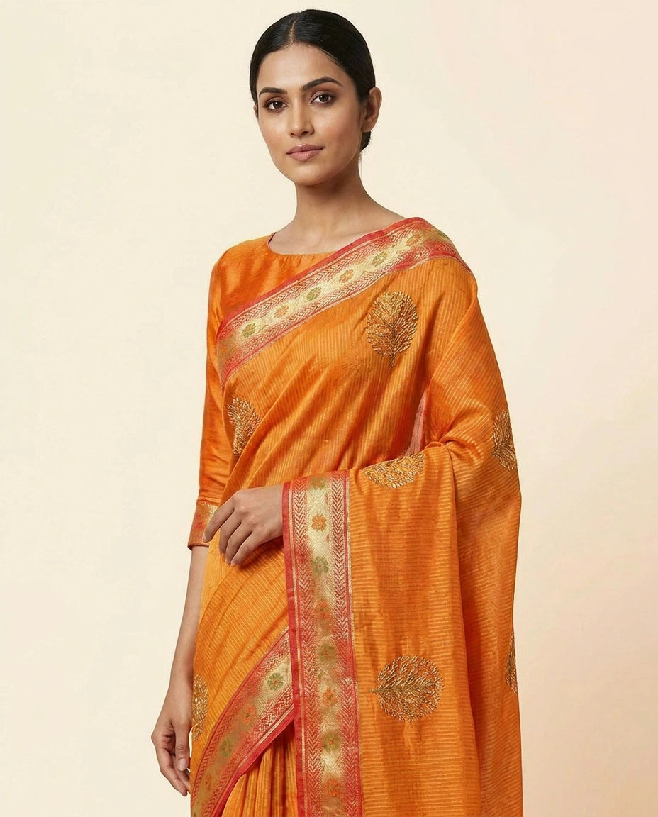 Kolkata Cotton Saree in Vibrant Festive Colors