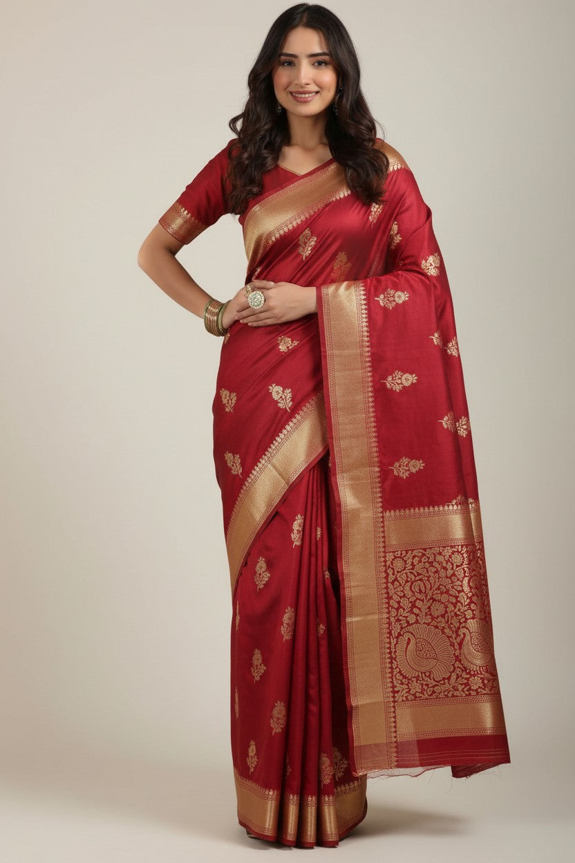 Heritage Zari Dola Silk Banarasi Saree - Rangoli Sarees
