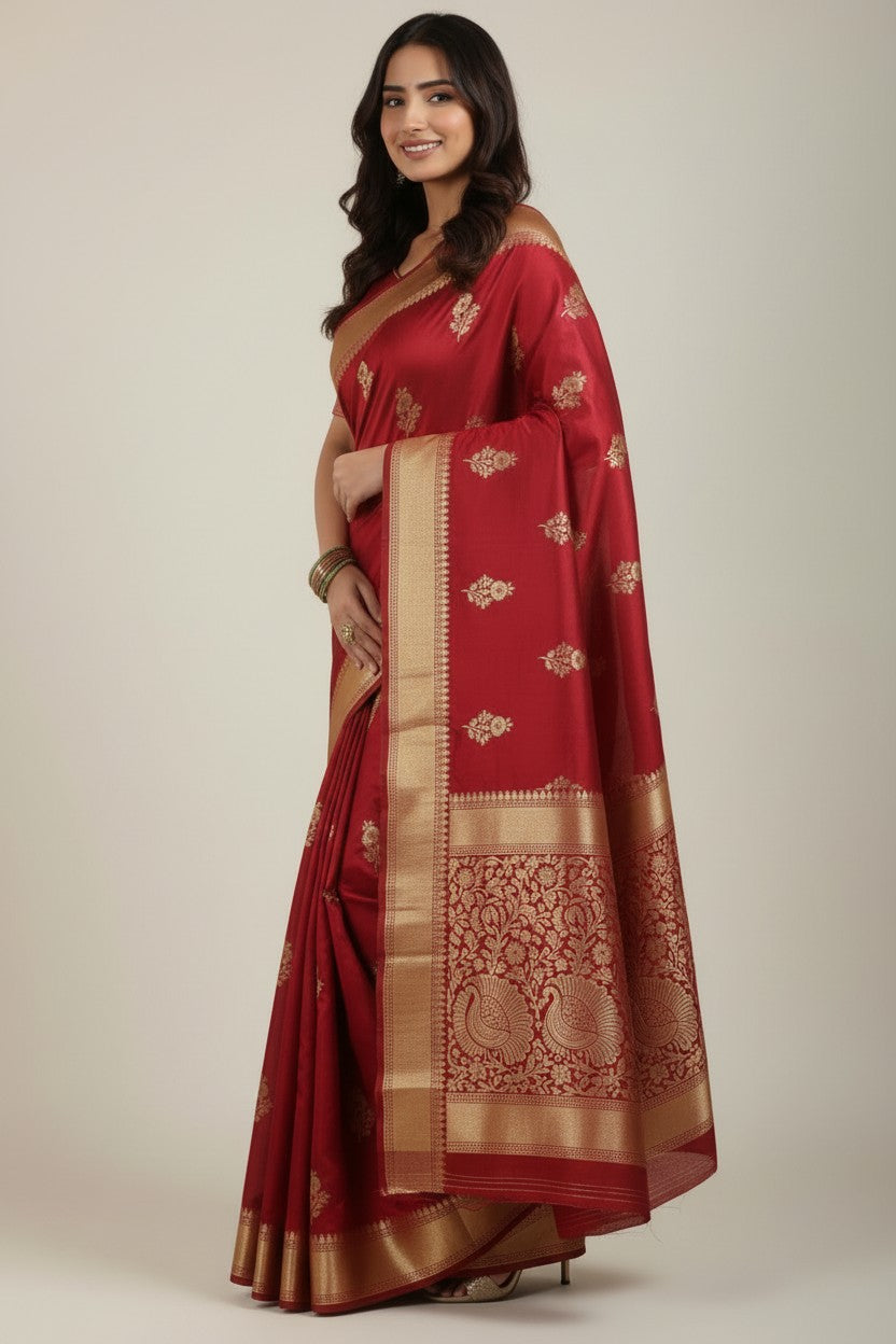Heritage Zari Dola Silk Banarasi Saree - Rangoli Sarees