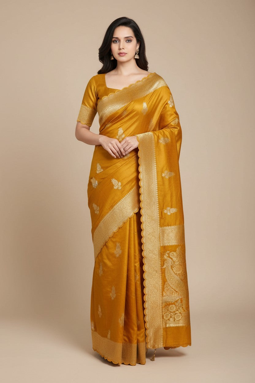 Heritage Zari Dola Silk Banarasi Saree - Rangoli Sarees