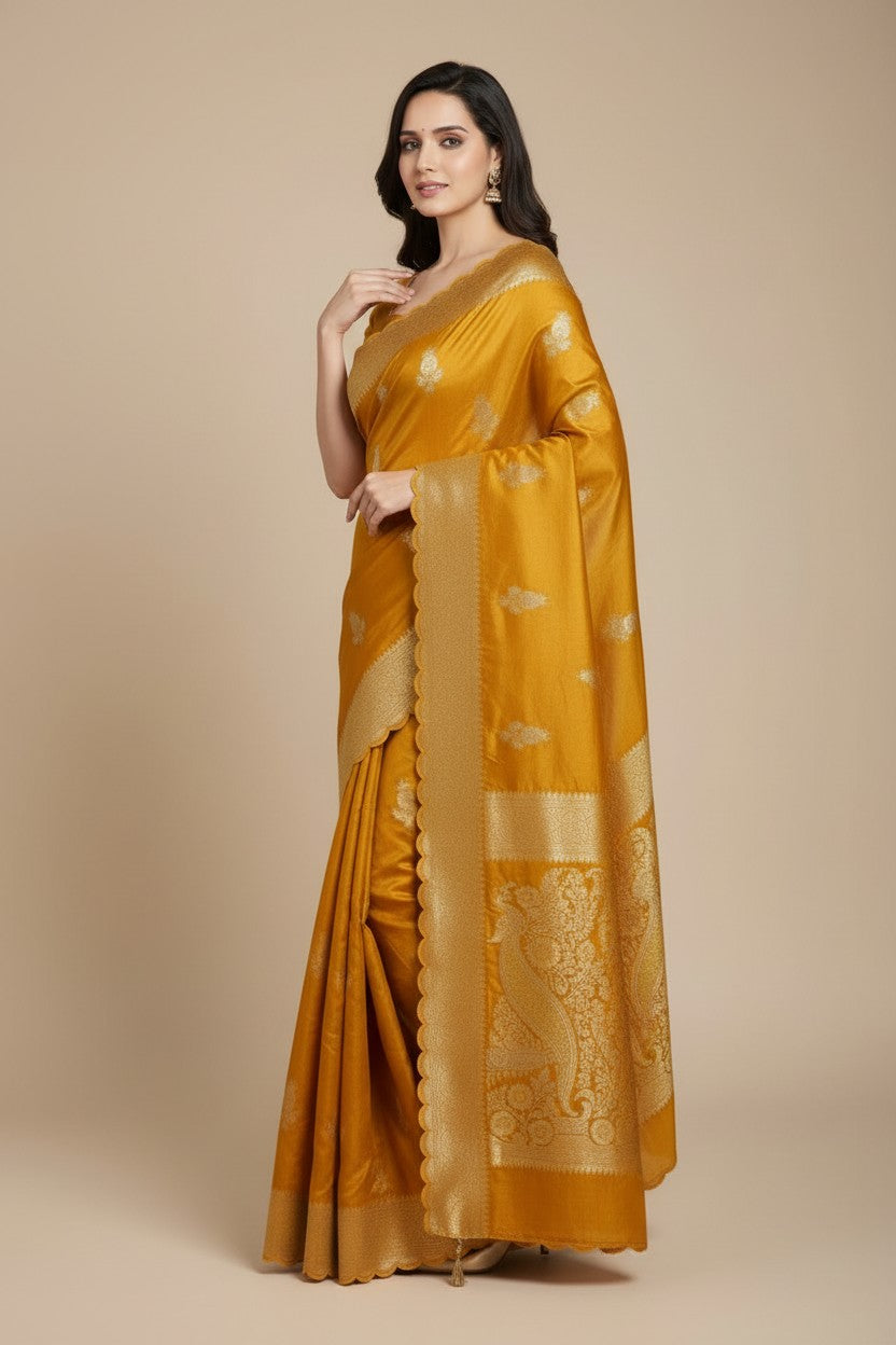 Heritage Zari Dola Silk Banarasi Saree - Rangoli Sarees