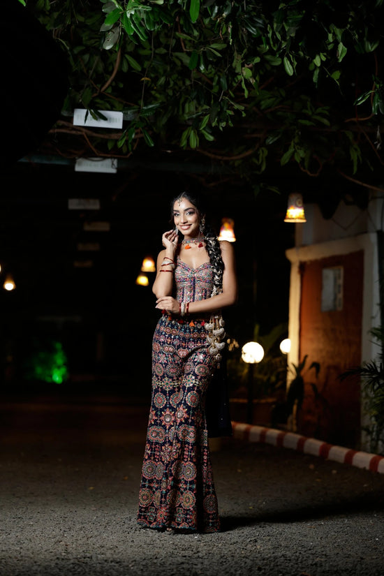 Georgette Choli Palazzo Set
