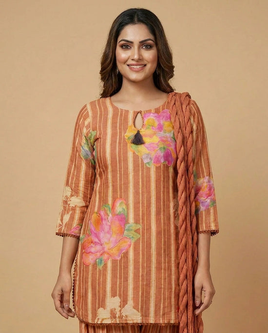 Cotton Choli Palazzo Set - Rangoli India
